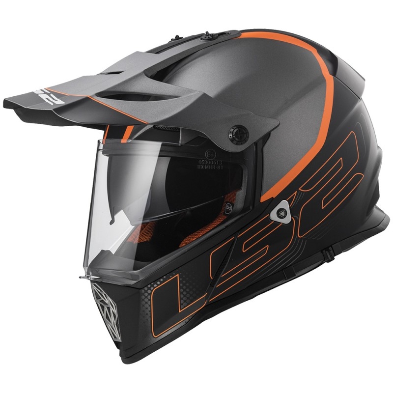 Prilba LS2 MX436 Pioneer Element matná titánová