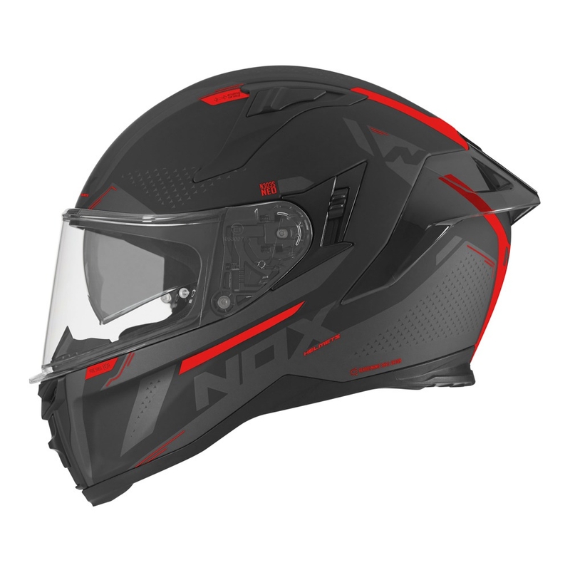 Integrálna prilba na motocykel NOX N303-S Neo čierno-červená