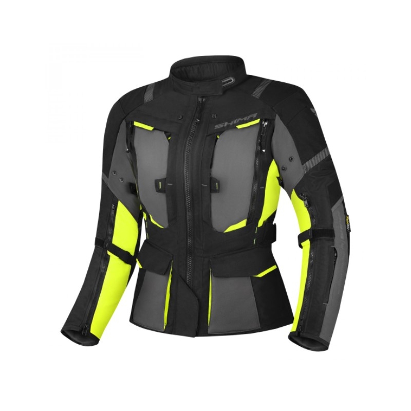 Dámska bunda na motocykel Shima Hero 2.0 čierno-sivo-fluo žltá