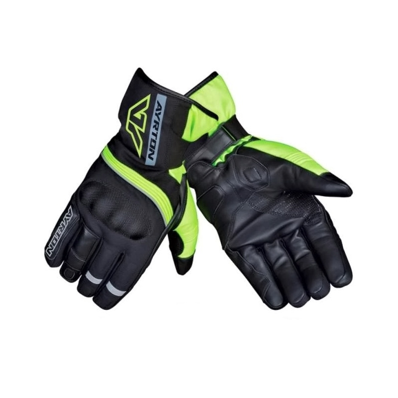 Rukavice na moto Ayrton Proton čierno-fluo žlté výpredaj