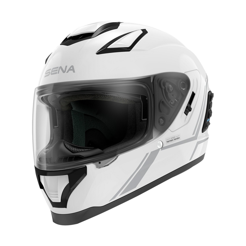 Integrálna prilba na motocykel s Mesh headsetom SENA Stryker biela lesklá