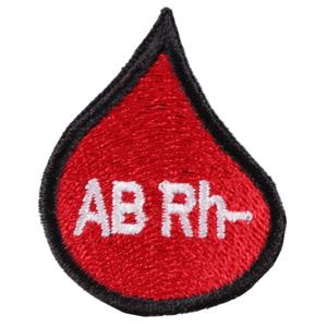 Nášivka s krvnou skupinou kvapka AB Rh-