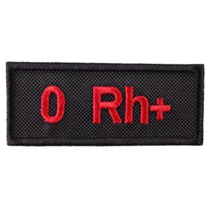 Nášivka s krvnou skupinou 0 Rh +