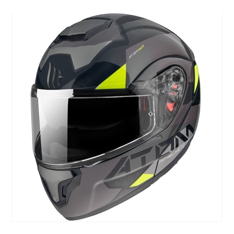 Vyklápacia prilba na motocykel MT Atom SV W17 B2 sivá
