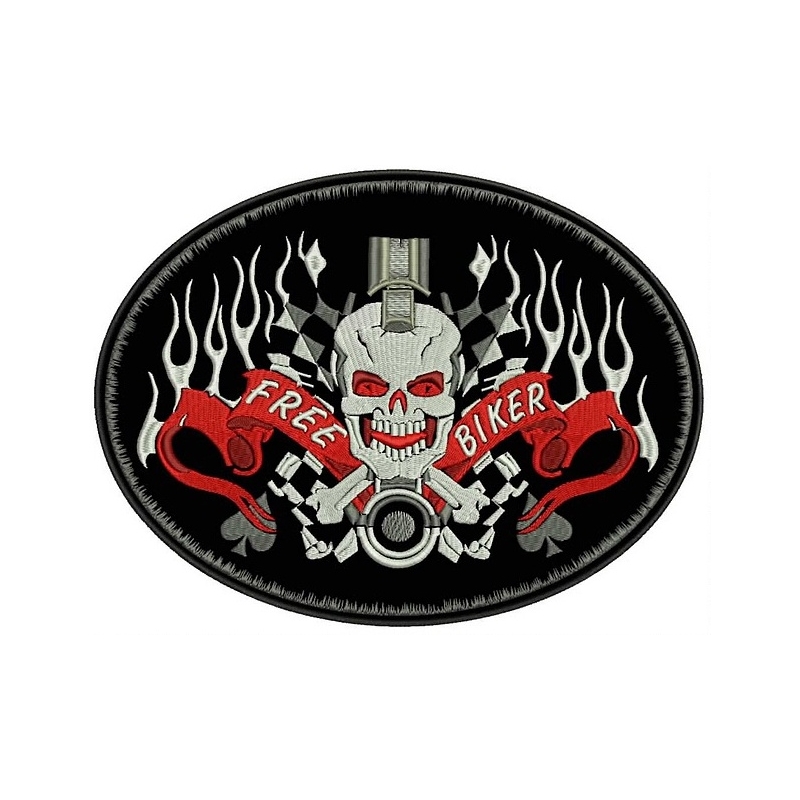 Nášivka Free Biker ovál - veľká výpredaj