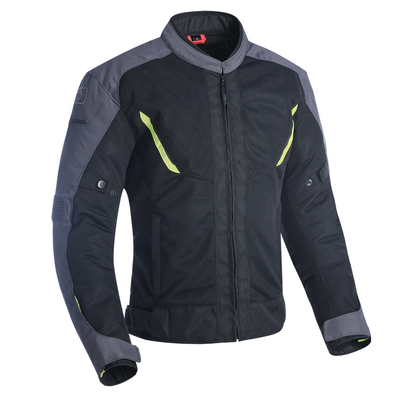 Bunda na motocykel Oxford Delta 1.0 Air čierno-šedo-fluo žltá