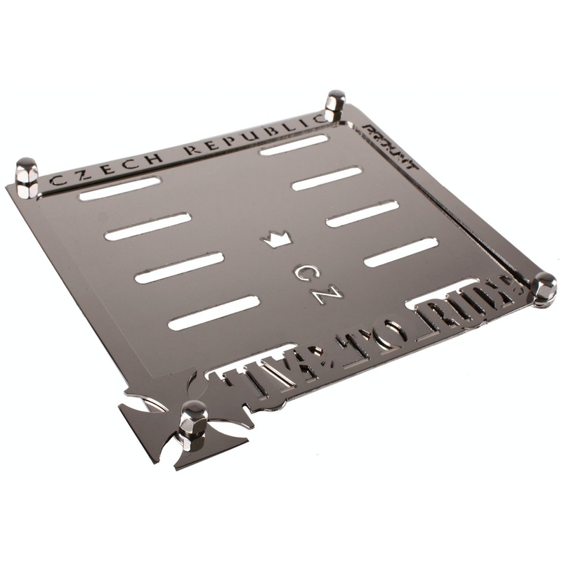 Nerezová podložka pod CZ ŠPZ Live To Ride Czech Republic