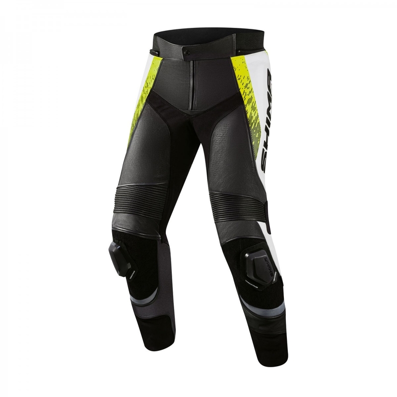 Kalhoty na motocykel Shima STR 2.0 čierno-bielo-fluo žlté