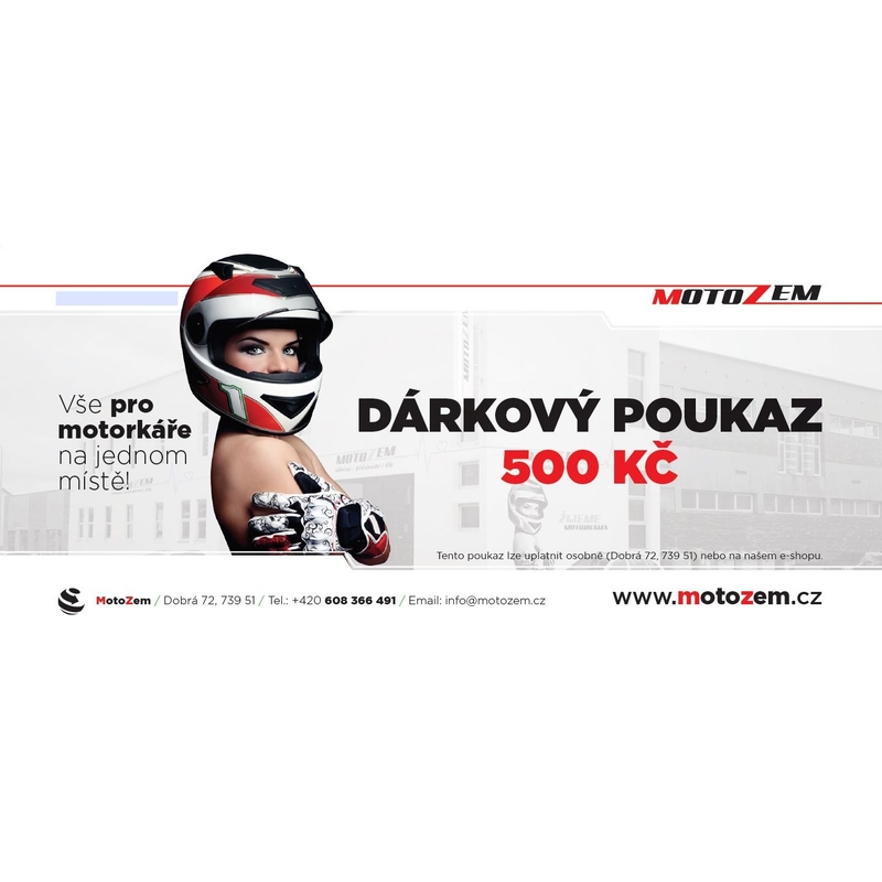 Darčekový poukaz v hodnote 500 Kč