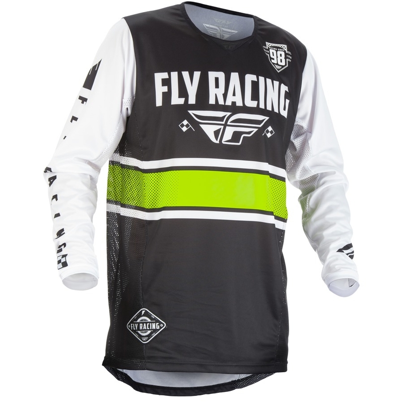 Motokrosový dres FLY Racing Kinetic ERA 2018 - USA bielo-čierny