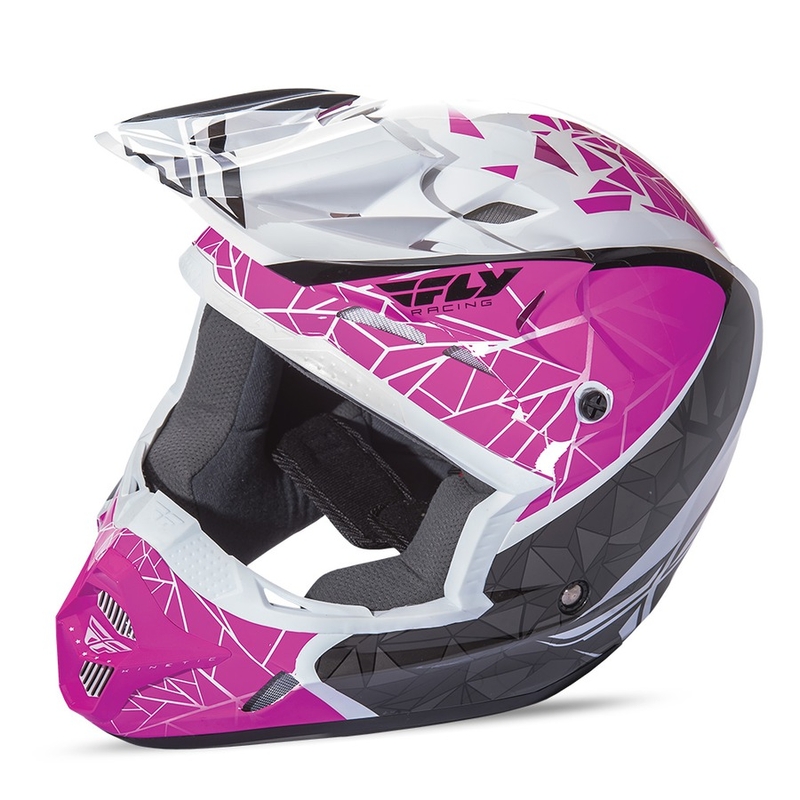 Motokrosová prilba FLY Racing Kinetic CRUX - USA ružovo-čierno-biela