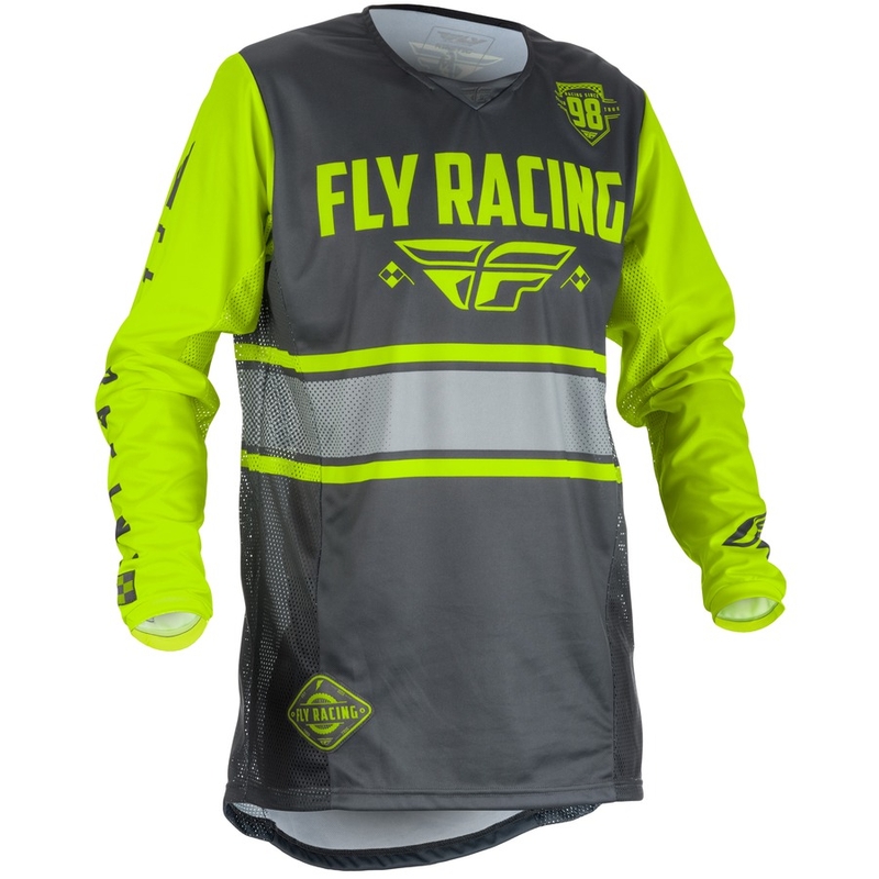 Motokrosový dres FLY Racing Kinetic ERA 2018 - USA šedo-fluo žltý