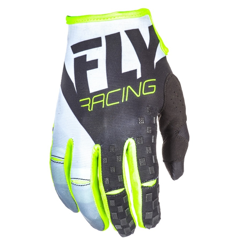 Motocrossové rukavice FLY Racing Kinetic 2018 - USA čierno-bielo-fluo žlté