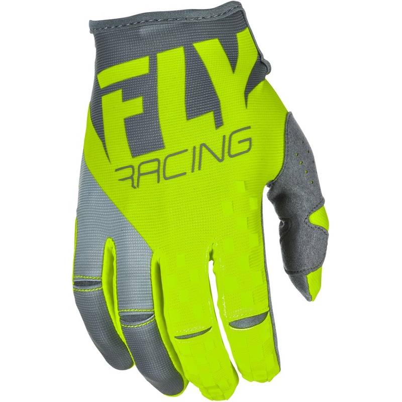 Motocrossové rukavice FLY Racing Kinetic 2018 - USA šedo-fluo žlté
