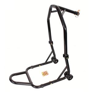 Moto stojan predné pod krk riadenia - černý s kolieskami