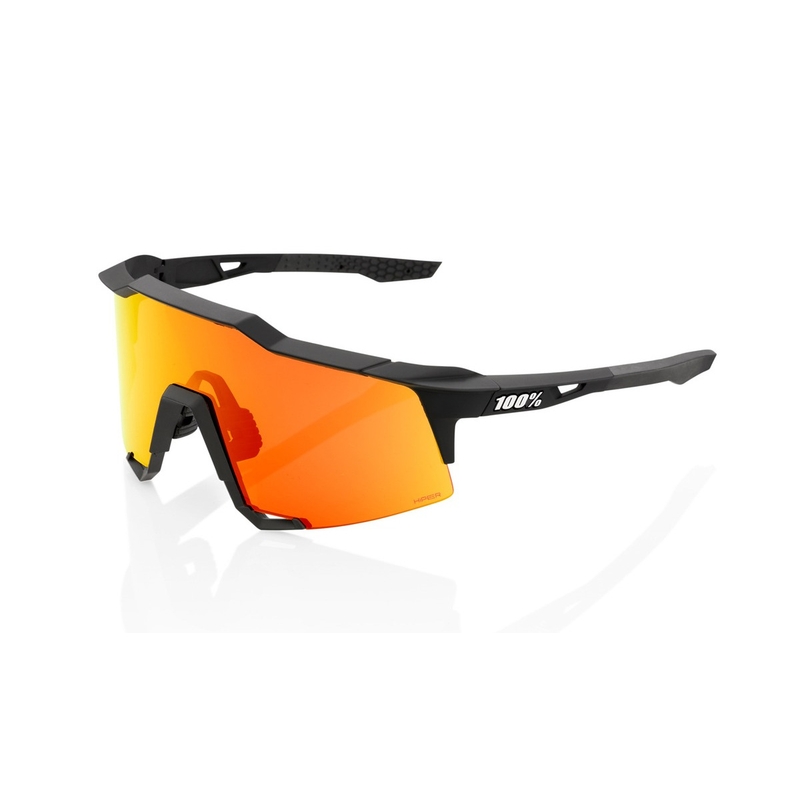Slnečné okuliare 100% SPEEDCRAFT Matte Black čierne (HIPER červené sklo)
