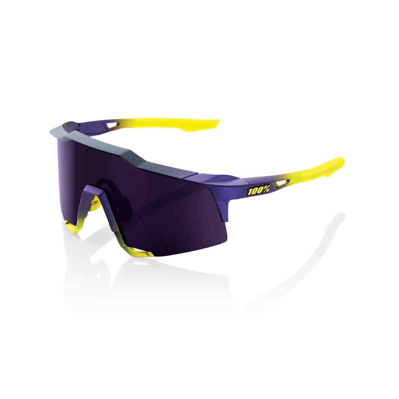 Slnečné okuliare 100% SPEEDCRAFT Matte Metallic Digital Brights fialovo-žlté (fialové sklo)