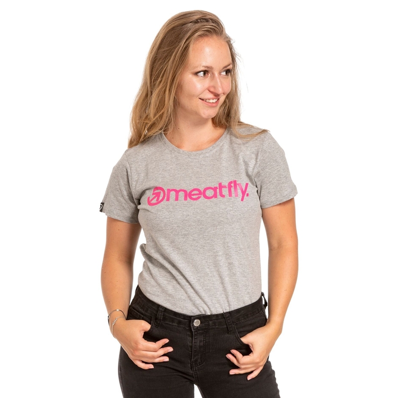Dámske tričko Meatfly Ladies MF Logo šedé výpredaj