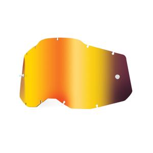 Plexi 100% Racecraft 2/Accuri 2/Strata 2 červené zrkadlové (Anti-fog)