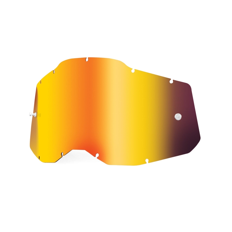Plexi 100% Racecraft 2/Accuri 2/Strata 2 červené zrkadlové (Anti-fog)