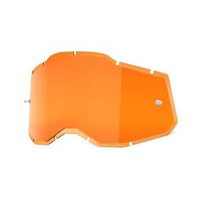 Plexi 100% Injected Racecraft 2/Accuri 2/Strata 2 oranžové zrkadlové (Anti-fog)