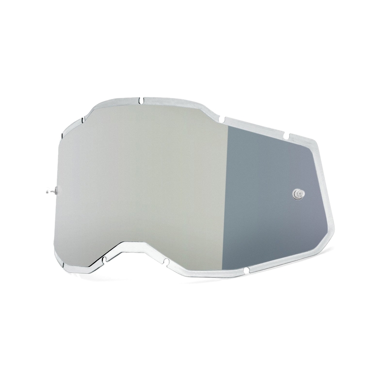 Plexi 100% Injected Racecraft 2/Accuri 2/Strata 2 strieborné zrkadlové (Anti-fog)