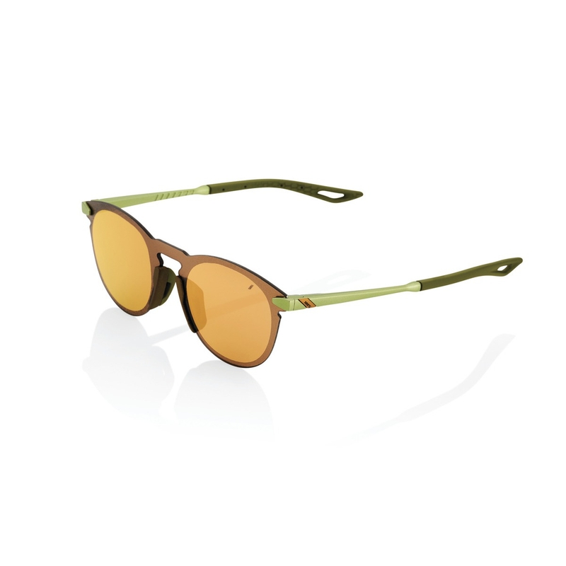 Slnečné okuliare 100% LEGERE ROUND Matte Metallic Viperidae hnedozelené (bronzová sklá)