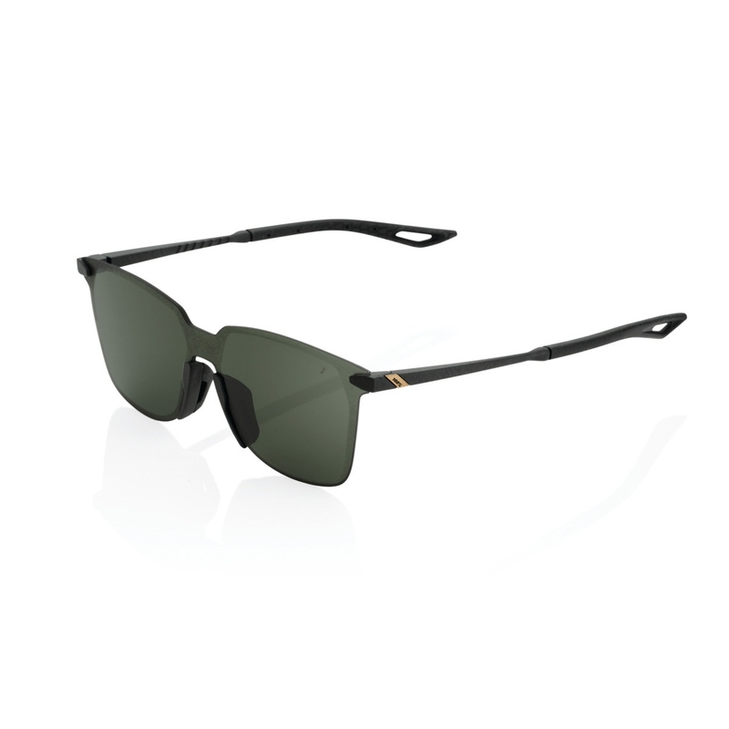 Slnečné okuliare 100% LEGERE SQUARE Matte Black čierne (zelená sklá)