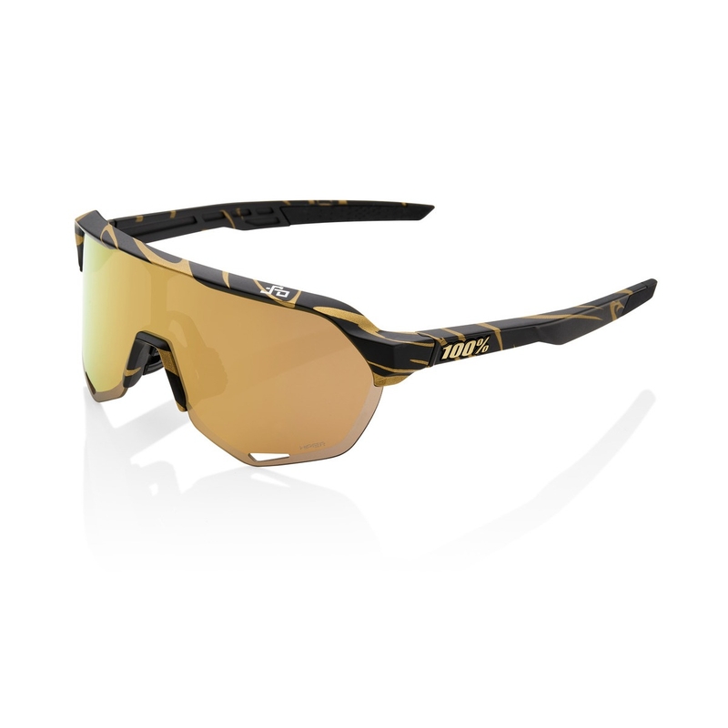 Slnečné okuliare 100% S2 Peter Sagan LE Metallic Gold Flake čierno-zlaté (HIPER zlaté sklo)