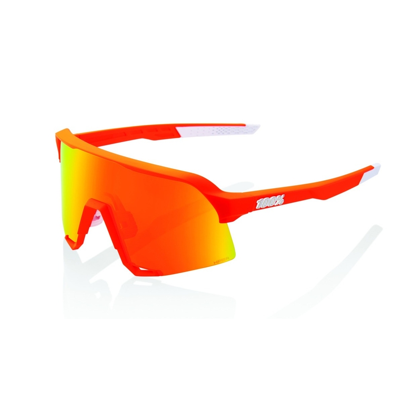 Slnečné okuliare 100% S3 Soft Tact Neon Orange oranžové (HIPER červené sklá)