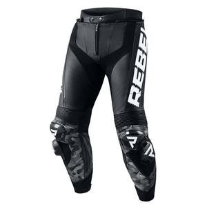 Nohavice na motocykel Rebelhorn Rebel čierno-biele výpredaj