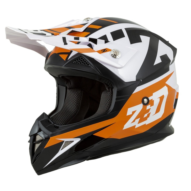 Motokrosová prilba ZED X1.9 oranžovo-čierno-biela