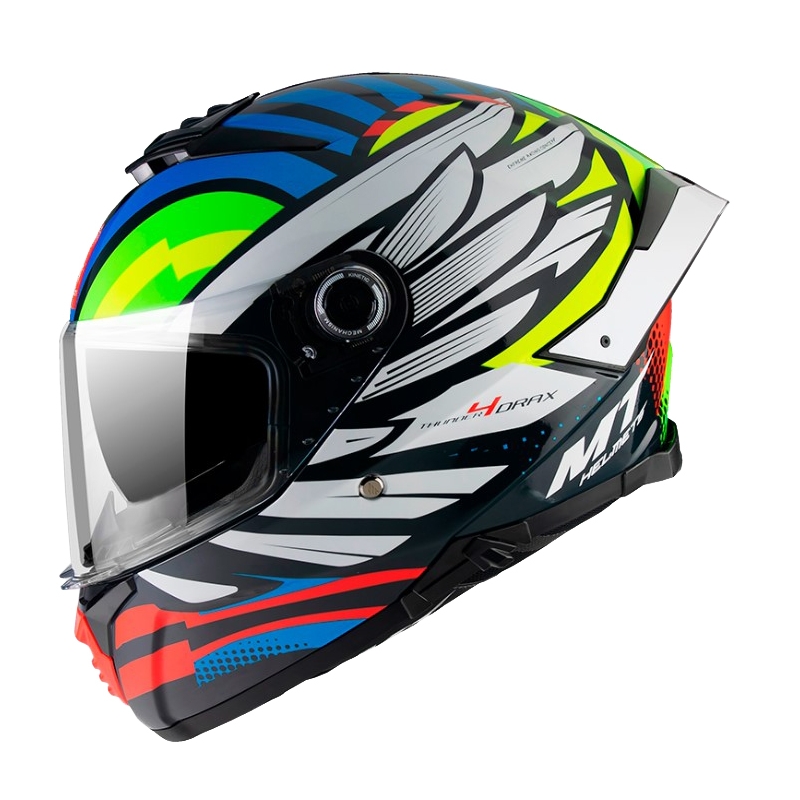 Integrálna prilba na motocykel MT Thunder 4 SV Drax B7 čierno-červeno-zeleno-modro-biela