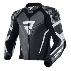 Bunda na motocykel Rebelhorn Rebel čierno-biela výpredaj