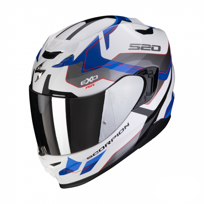 Integrálna prilba na motocykel Scorpion EXO-520 EVO Air Elan modro-sivo-biela