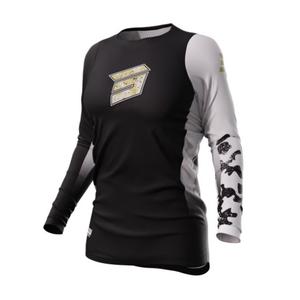 Dámsky motokrosový dres Shot Contact Shelly 2.0 čierno-bielo-hnedý výpredaj