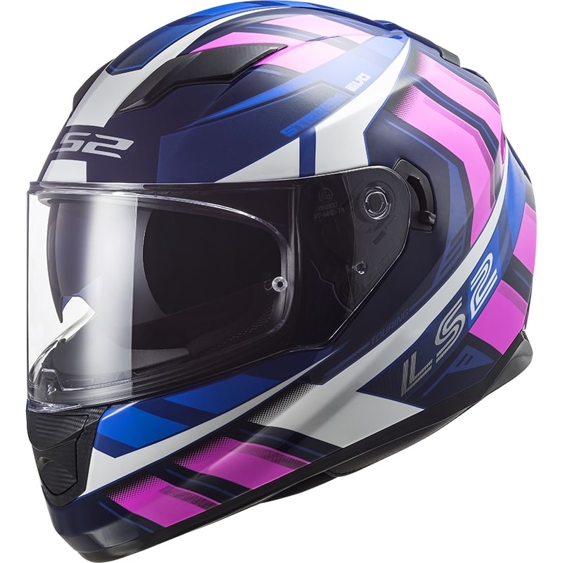 Integrálna prilba na motocykel LS2 FF320 Stream EVO Loop modro-fluo ružová