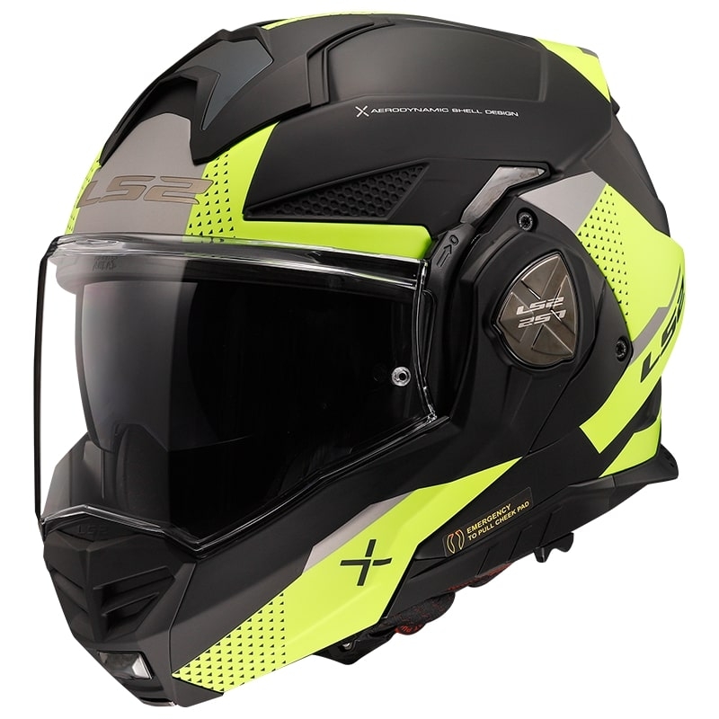 Preklápacia prilba na motocykel LS2 FF901 Advant X Oblivion čierno-fluorescenčno žltá