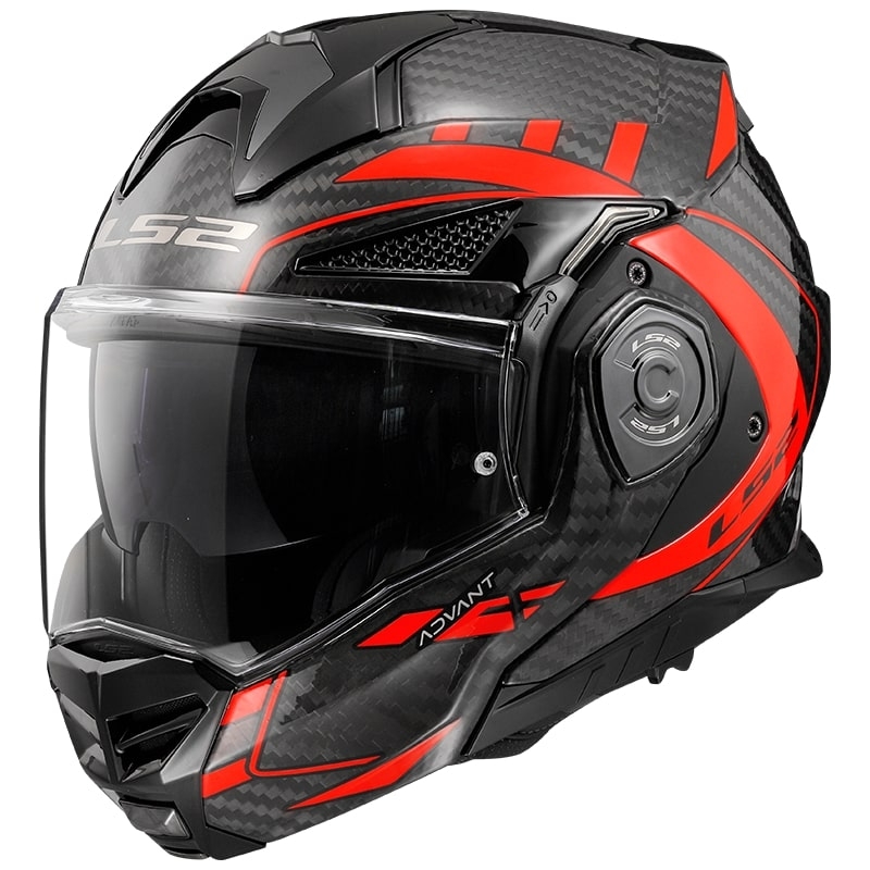 Preklápacia prilba na motocykel LS2 FF901 Advant X C Future čierno-fluo červená