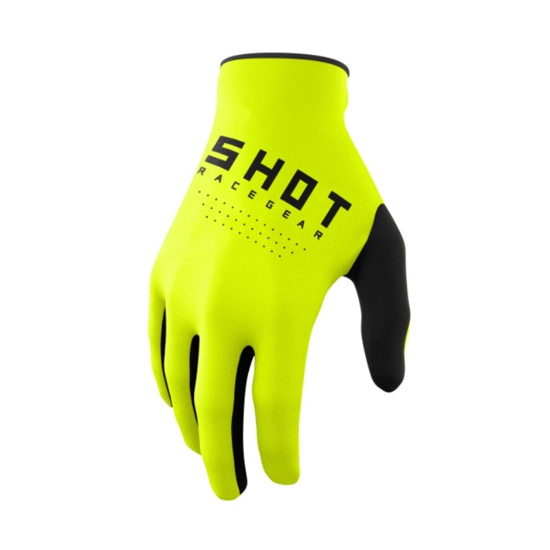 Detské motokrosové rukavice Shot Raw Kid fluo žlté výpredaj