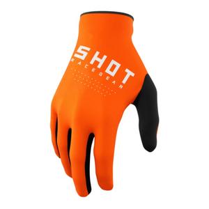 Detské motokrosové rukavice Shot Raw Kid oranžové výpredaj