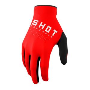 Detské motokrosové rukavice Shot Raw Kid červené výpredaj