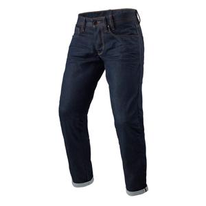 Predĺžené jeansy na motocykel Revit Lewis Selvedge TF tmavo modré