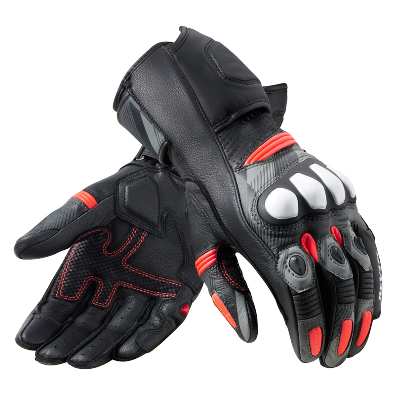 Rukavice na motocykel Revit League 2 čierno-fluo červené