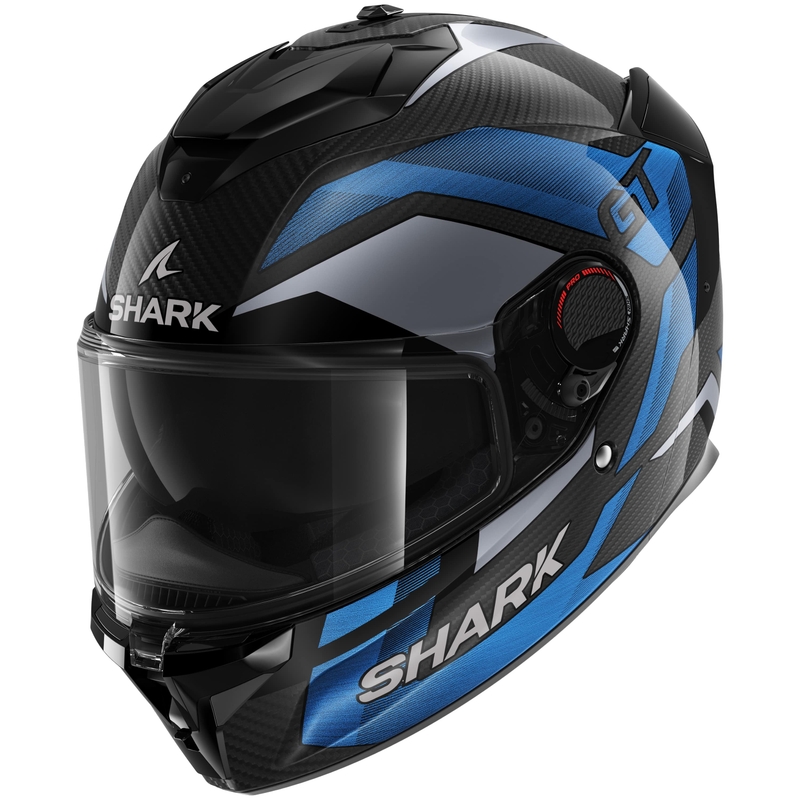 Integrálna prilba na motocykel SHARK SPARTAN GT PRO Carbon Ritmo čierno-modrá
