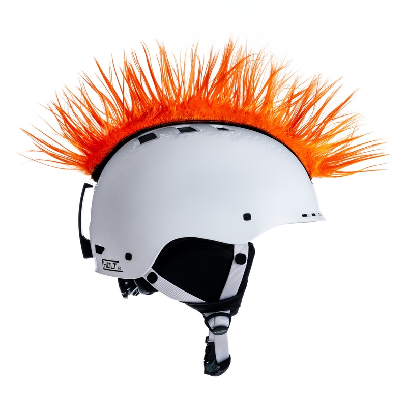 Číro na prilbu Mohawk oranžové