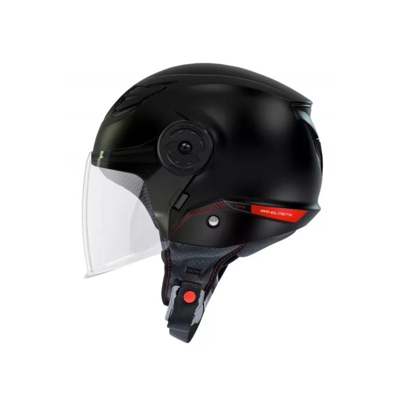 Detská otvorená prilba na motocykel MT Lite Solid čierna