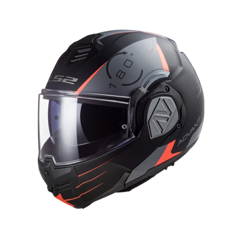 Preklápacia prilba na motocykel  LS2 FF906 Advant Codex 06 červeno-čierno-sivo-titanová