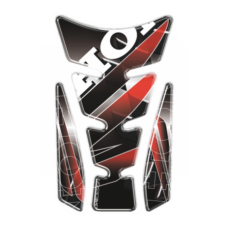 Polep palivovej nádrže - tankpad Print Wings strieborný s bočnou časťou