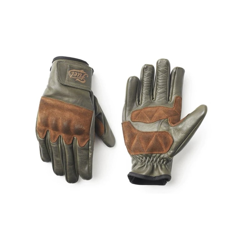 Rukavice na motocykel Fuel Rodeo zeleno-hnedé